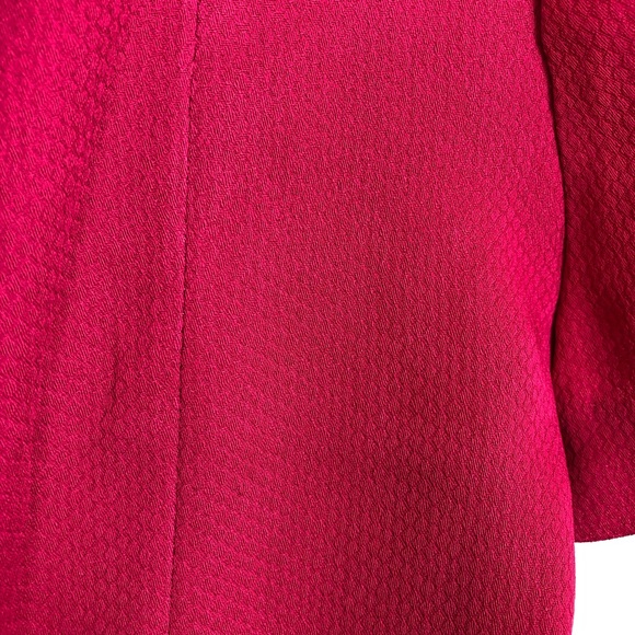 Vintage Hot Pink Pleated Dress Sz M - Picture 13 of 13